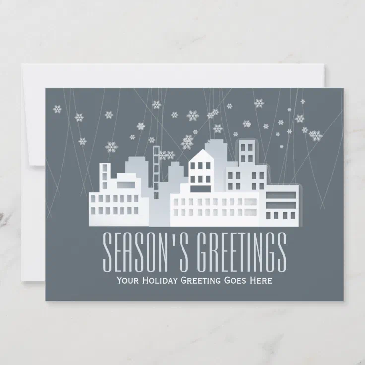 Christmas greetings real estate business holiday card Zazzle