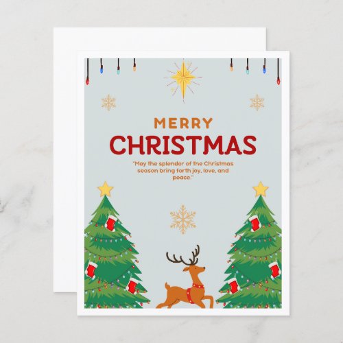Christmas Greetings Red and green festive flat 