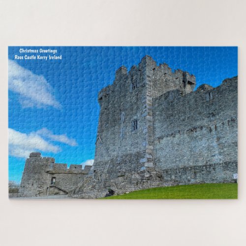 Christmas Greetings  Ross Castle Kerry Ireland Jig Jigsaw Puzzle