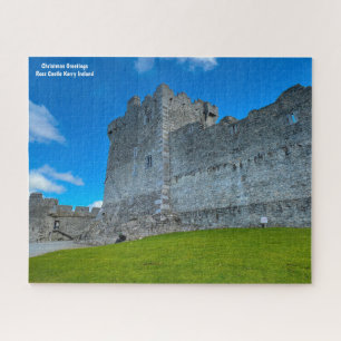 Christmas Greetings Ross Castle Kerry Ireland Jig Jigsaw Puzzle
