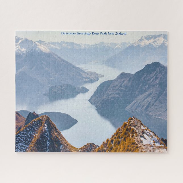 Christmas Greetings Roys Peak New Zealand Jigsaw Puzzle (Horizontal)