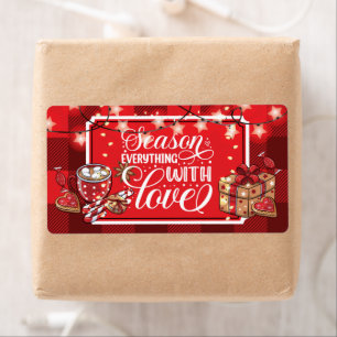 Christmas Greetings Season with Love Label