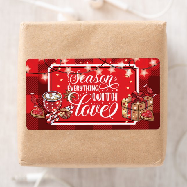 Christmas Greetings Season with Love Label (Insitu)