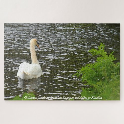 Christmas Greetings The Swans in Kilcullen Jigsaw Puzzle