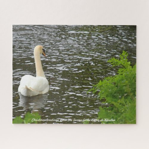 Christmas Greetings The Swans in Kilcullen Jigsaw Puzzle