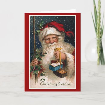 "christmas Greetings" Vintage Card by ChristmasVintage at Zazzle