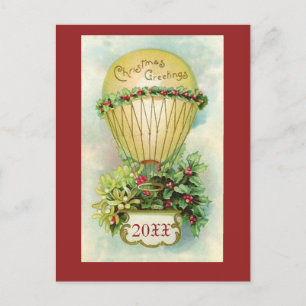 Christmas Greetings with Customizable Date Holiday Postcard
