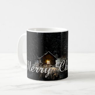 Christmas Greetings with Witch House Coffee Mug