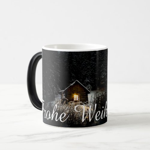 Christmas greetings with witch house magic mug