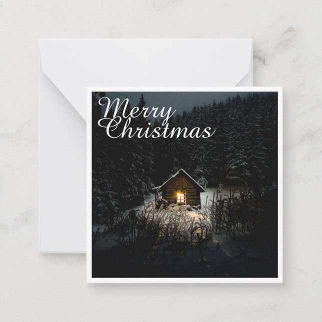 Christmas Greetings with Witch House Note Card (Front)