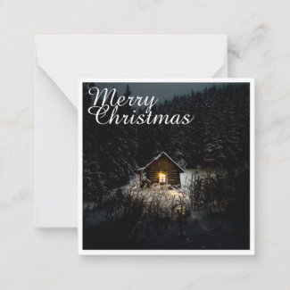 Christmas Greetings with Witch House Note Card