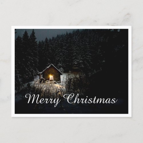 Christmas Greetings with Witch House Postcard