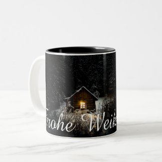 Weihnachtsgrüße mit Hexenhaus Two-Tone Coff Two-Tone Coffee Mug
