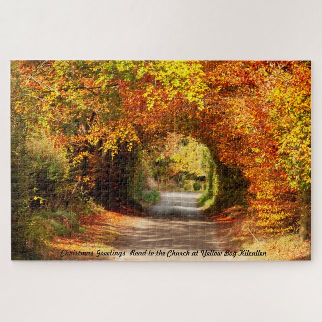 Christmas Greetings Yellow Bog Kilcullen Jigsaw Puzzle (Horizontal)