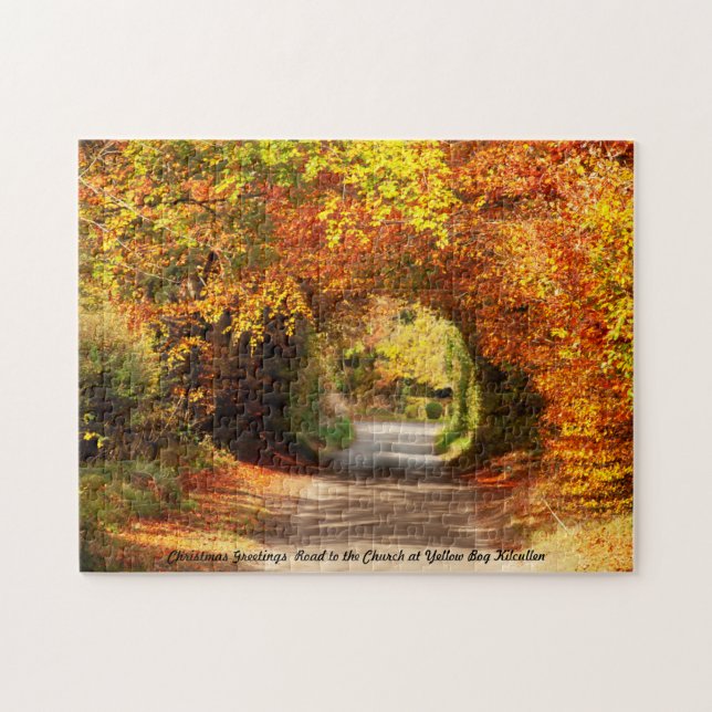 Christmas Greetings Yellow Bog Kilcullen Jigsaw Puzzle (Horizontal)