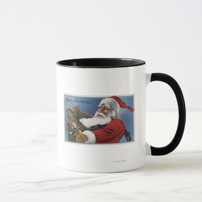Christmas GreetingSanta and Gifts Mug (Right)