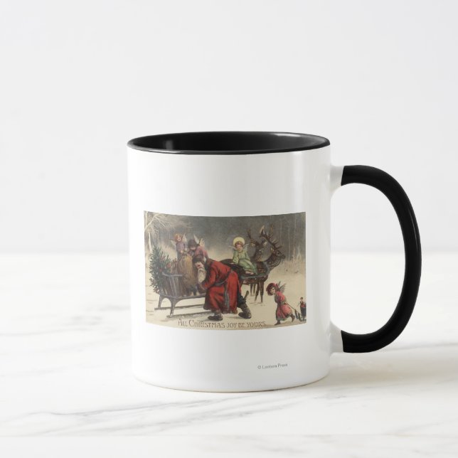 Christmas GreetingSanta and Sleigh Mug (Right)
