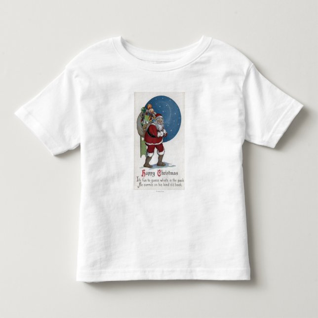 Christmas GreetingSanta Carrying Gifts Toddler T-shirt (Front)
