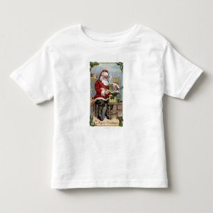 Christmas GreetingSanta Painting Toddler T-shirt