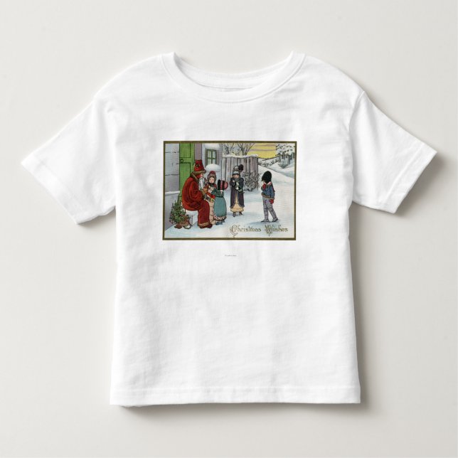 Christmas GreetingSanta Sitting Toddler T-shirt (Front)