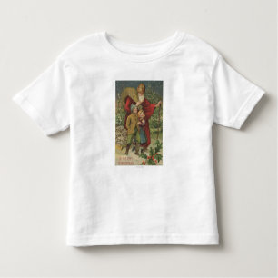 Christmas GreetingSanta Walking with Kids Toddler T-shirt