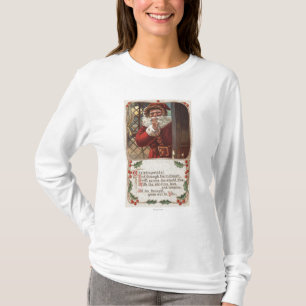 Christmas GreetingSanta with Hand on Beard T-Shirt