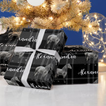 Christmas Grey Equestrian Horse Personalized