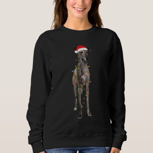 Christmas Greyhound Greyhound Dog Funny Santa Hat  Sweatshirt