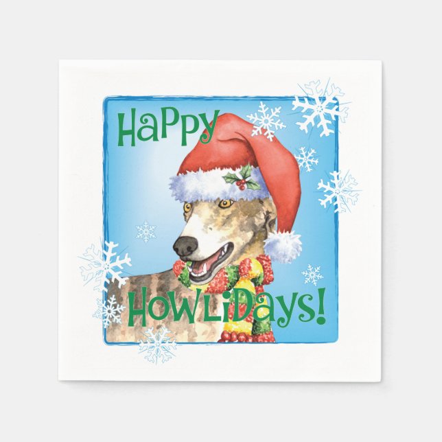 Christmas Greyhound Napkins (Front)