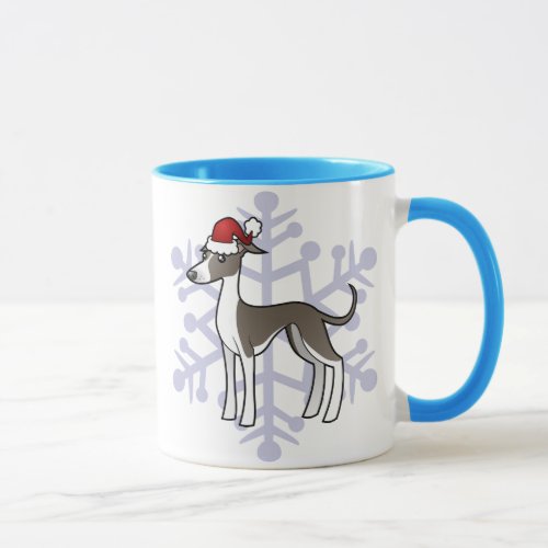 Christmas Greyhound  Whippet  Italian Greyhound Mug