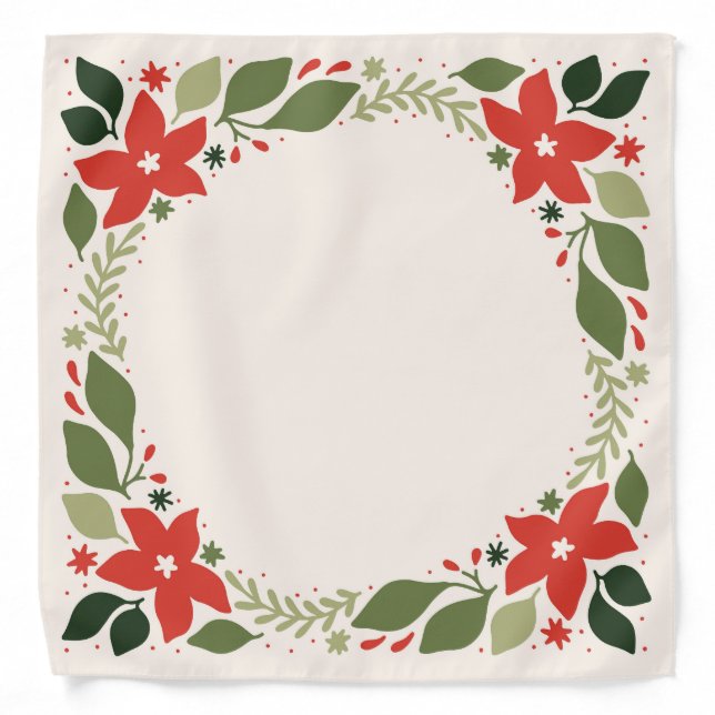 Christmas groovy Bandana Scarf Personalized Gift  (Front)