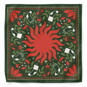 Christmas groovy Bandana Scarf Personalized Gift