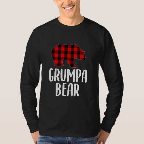 Christmas Grumpa Bear Shirt Grandpa Bear Plaid