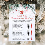 Christmas Guess Who Mom or Dad Baby Shower Game Invitation<br><div class="desc">The Red Santa Gender Neutral Santa Baby Clothes Christmas Santa Baby Guess Who Mommy or Daddy Baby Shower Game adds a fun, festive challenge to your holiday-themed baby shower! With a charming design featuring red snowflakes, eucalyptus greenery, and cute Santa-inspired baby clothes, this game invites guests to guess which parent-to-be...</div>