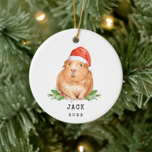 Christmas Guinea Pig Animal Lover Gifts Ornament