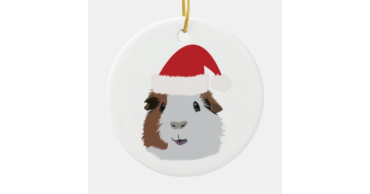 Christmas Guinea Pig Ceramic Ornament Zazzle
