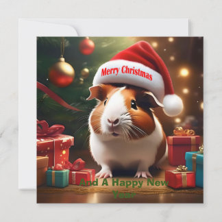 Christmas Guinea Pig Greeting,