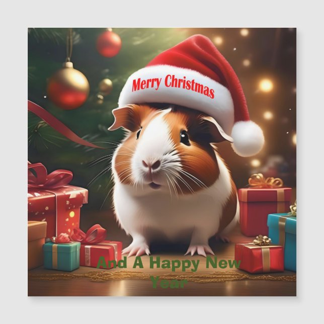 Christmas Guinea Pig Greeting,  (Front)