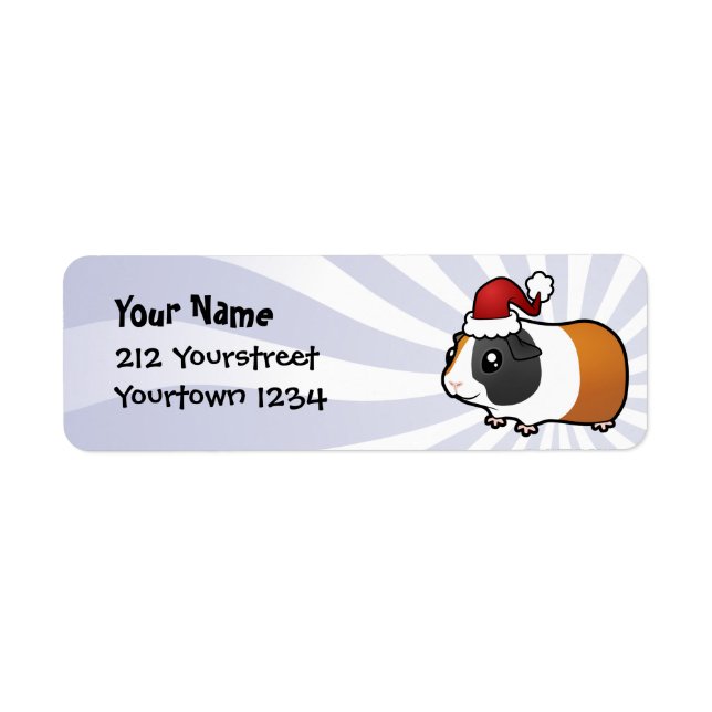 Christmas Guinea Pig (smooth hair) Label (Front)
