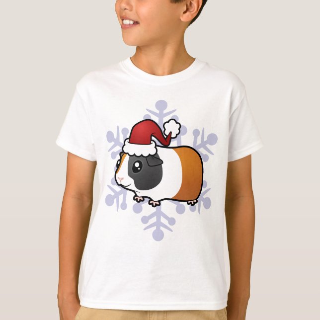 Christmas Guinea Pig (smooth hair) T-Shirt (Front)