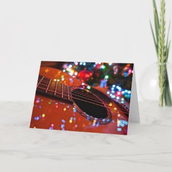 Christmas Guitar Holiday Card by DesireeGriffiths at Zazzle