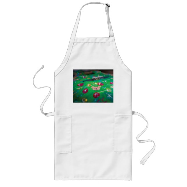 Christmas Guitar - Kids Art for CHOC Long Apron (Front)