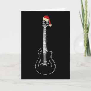 Christmas Guitar simple Drawing Card