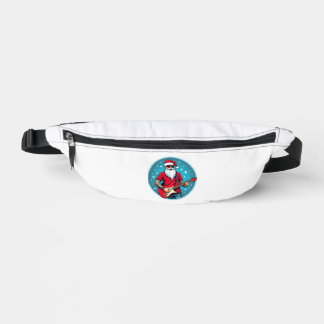 Christmas guitarist Rockmusic Christmas (2) Fanny Pack