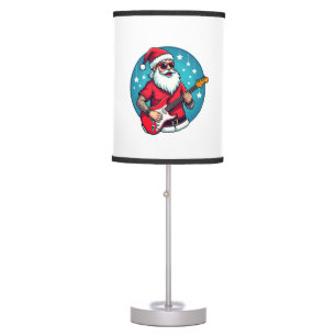 Christmas guitarist  Rockmusic Christmas (3) Table Lamp