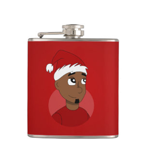 Christmas guy cartoon flask