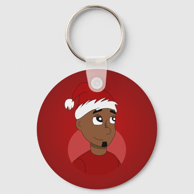 Christmas guy cartoon keychain (Front)