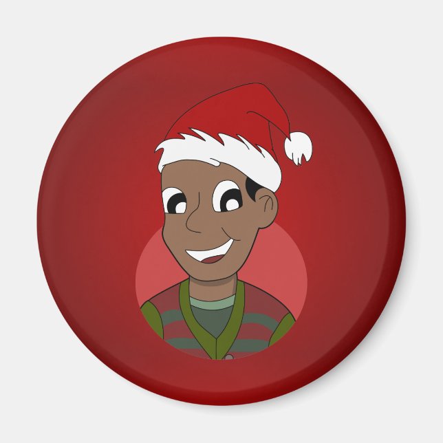 Christmas guy cartoon magnet (Front)