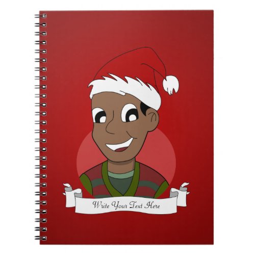 Christmas guy cartoon notebook