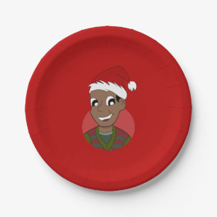 Christmas guy cartoon paper plates